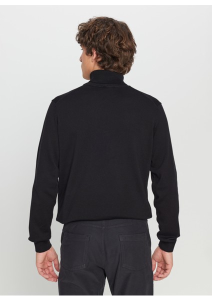 Tam Balıkçı Yaka Standart Siyah Erkek Kazak ACE043261440_SYH indirimleri