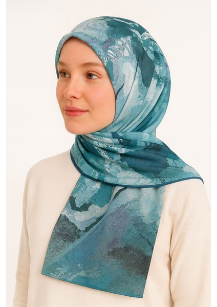 Desenli Ipeksi Kaymaz Kumaş Soft Eşarp