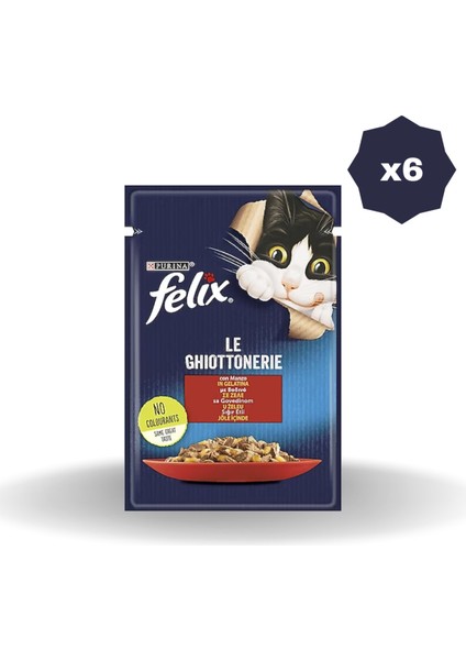 Kedi Yaş Mama Sığır Etli 85 gr - (6 Adet)