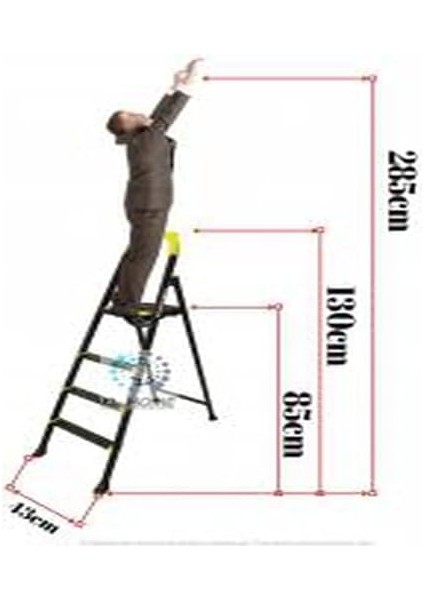 Basamak Superstep Güçlü Merdiven 150KG Taşıma Kapasitesi (3+1 Merdiven) fiyatları