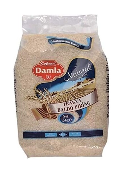 Damla Trakya Baldo Pirinç 2 kg
