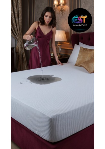Komple Lastikli Fitted Sıvı Geçirmez Yatak Alezi 160X200