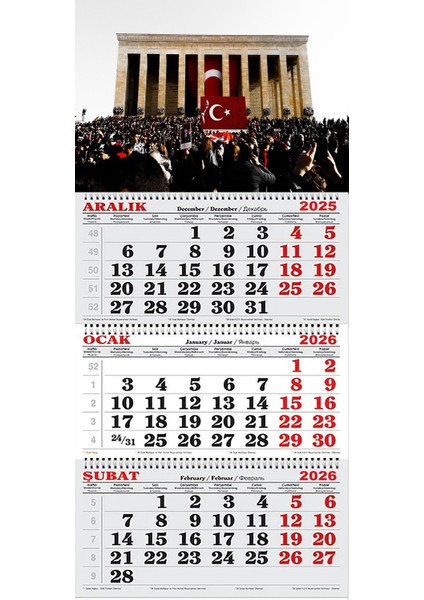 2026 Yılı Gemici Takvimi-Ne Mutlu Türküm Diyene