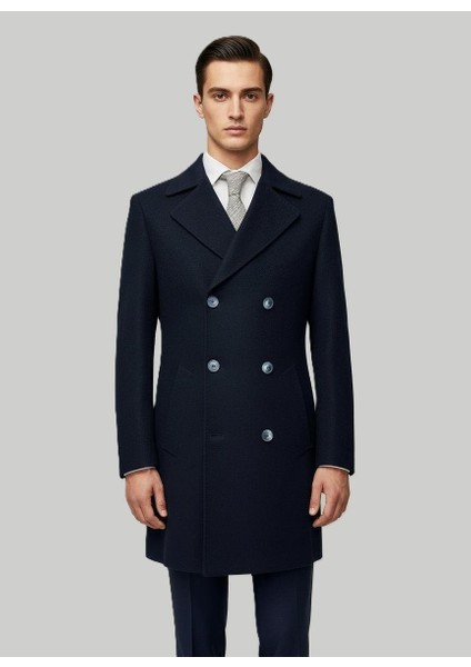 Lacivert Kruvaze Erkek Kaban modelleri