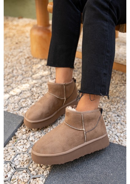 Caty Vizon Süet Kalın Tabanlı Kürklü Bot fiyatları