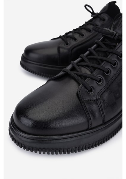Erkek Hakiki Deri Siyah Sneakers & Spor Ayakkabı 298 0461-2297 Erk Ayk SK25-26 Sıyah Atlas modelleri
