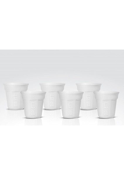 Y0TZ502 6 Espresso Bardağı,, Beyaz, 23,7 x 14 x 7 Cm, 6 Parça