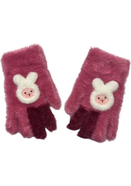 Kitti 4-8 Yaş Kız Çocuk Yumuşak Dokulu Sevimli Eldiven
