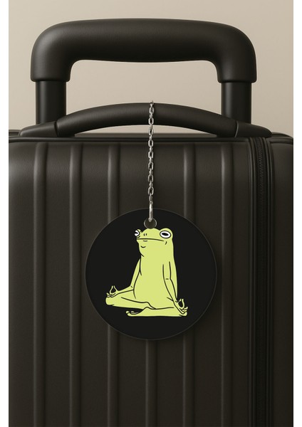 Yoga Desenli Uv Baskılı Pleksi Bavul Etiketi Seyahat Tatil Valiz Etiketi