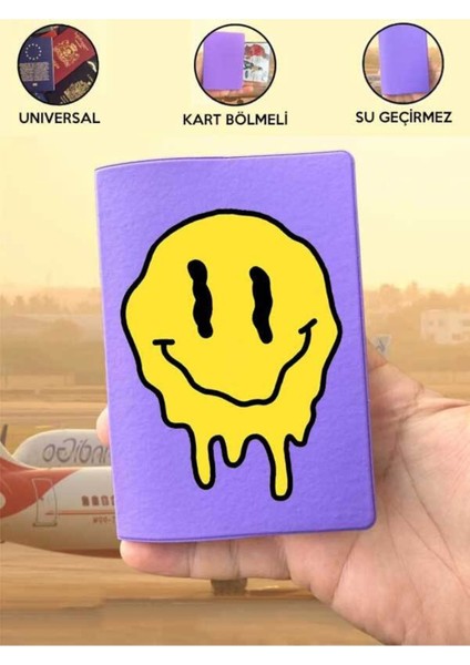 Tüm Ülke Pasaportlarına Uyumlu Smile Mor Vinleks Pasaport Kılıfı Kabı indirimleri