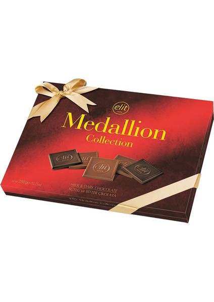 Elit Medallion Collection Glutensiz Sütlü ve Bitter Çikolata 288G fiyatları