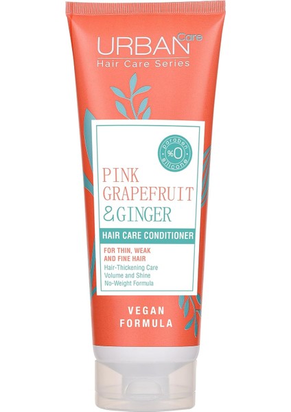 Urban Care Pink Grapefruit & Ginger Ince Telli Saçlara Özel Dolgunlaştırıcı Saç Bakım Kremi 250 Ml- Vegan