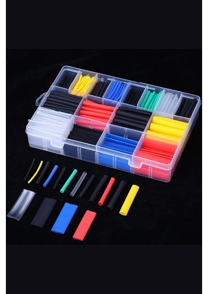 560 Parça Isıyla Daralan Makaron Kablo Kılıf Makaron Kablo Yalıtım Makaron Seti