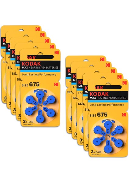 6 Adet P675 Işitme Cihazı Pili