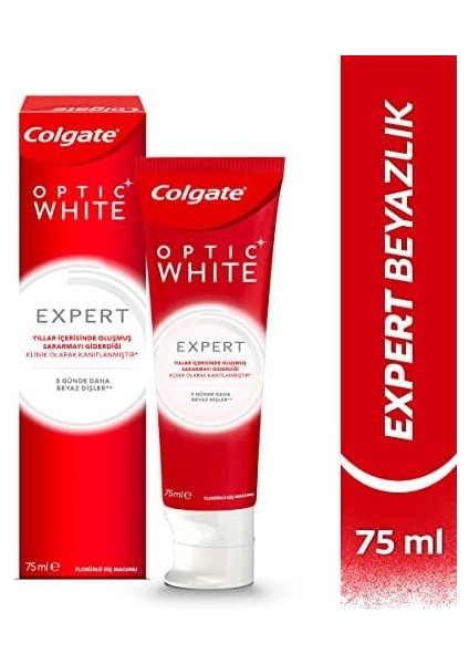 Colgate Optic White Expert White Beyazlatıcı Diş Macunu 75 ml modelleri