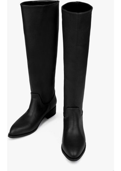 Kadın Erica Siyah Cilt Kovboy Çizme modelleri