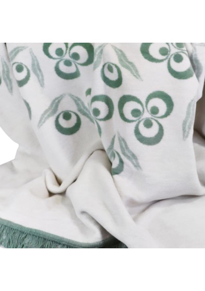 Çintemani Yeşil Tek Kişilik Battaniye 150 x 200 cm indirimleri