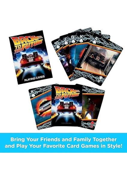 Geleceğe Dönüş Oyun Kartları - Favori Kart Oyunlarınız Için Geleceğe Dönüş Temalı Kart Destesi - Resmi Lisanslı Bttf Ürünleri ve Koleksiyon Ürünleri, Siyah, Kırmızı, Sarı, 2,5 x 3,5 fiyatları