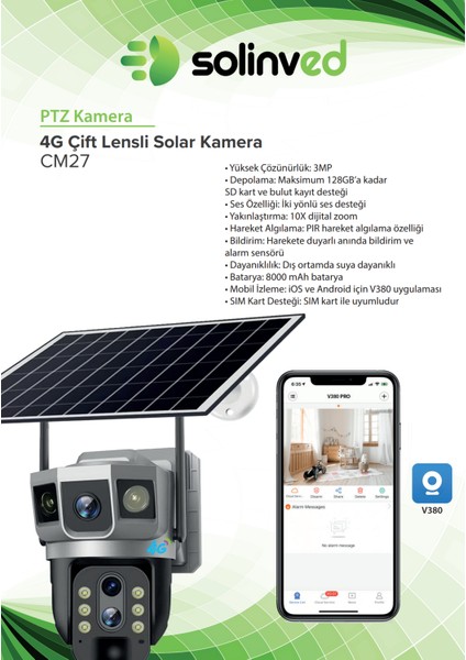CM27 Solar Kamera 4G fiyatları