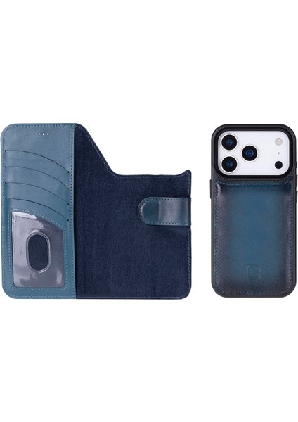 iPhone 17 Pro Uyumlu Hakiki Deri Magsafe ve Rfıd Koruma Özellikli Çıkarılabilir Cüzdanlı Kılıf modelleri