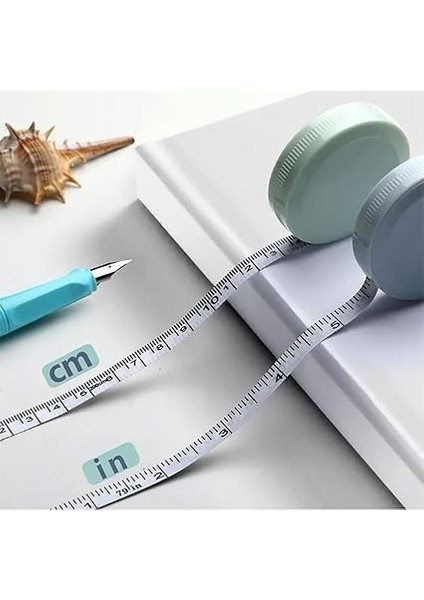 Mini Çekilebilir Ölçüm Mezurası, Terzilik Için, 2 Adet (Pembe) fırsatları