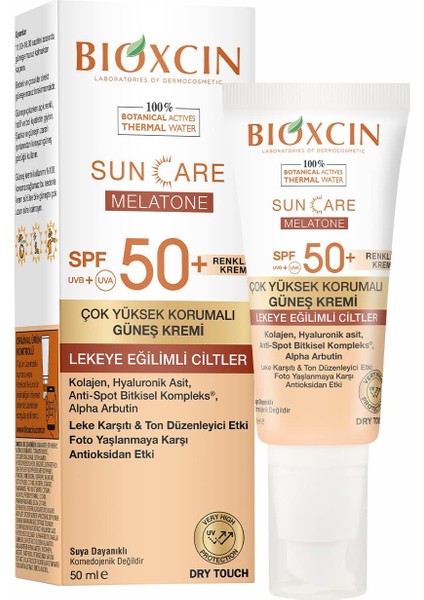 Bioxcin Sun Care Lekeye Eğilimli Ciltler Için Çok Yüksek Korumalı Renkli Güneş Kremi 50 Spf - Leke Tinted 50 ml