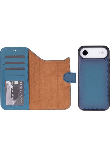 iPhone 17 Air Uyumlu Hakiki Deri Magsafe ve Rfıd Koruma Özellikli Çıkarılabilir Cüzdanlı Kılıf modelleri