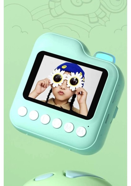 Dijital Video Kayıt Fotoğraf Çocuk Kamerası Anlık Termal Resim Kağıt Baskılı Mavi - Lisinya fiyatları