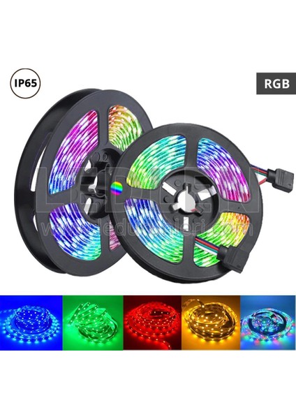 Rgb Şerit 5 Metre 16 Renkli Kumandalı Adaptörlü Çift Taraflı Bant - Lisinya fiyatları