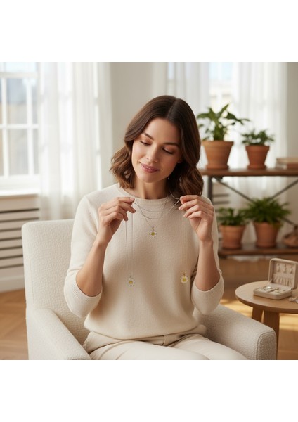 Kişiye Özel Papatya Temalı Kolye fırsatları