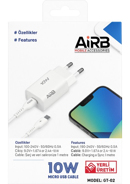 Mobil Şarj Cihazı Seti | 10W Güçlü Adaptör + Micro USB Kablo fiyatları