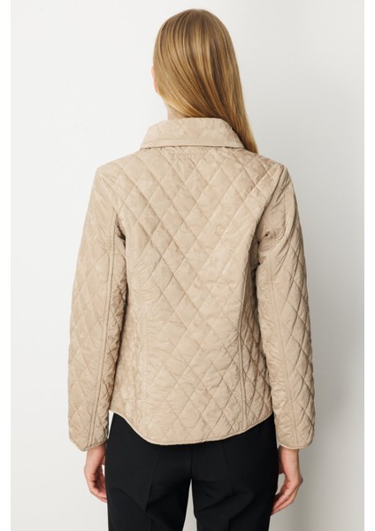 Kadın Içi Polarlı Kapitone Mont 6603 Bej fırsatları