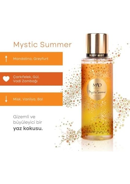 Mad Mystic Summer Body Mist 250 ml – Mandalina, Gül ve Bal ile Meyvemsi,enerji Veren Kadın Vücut Spreyi modelleri