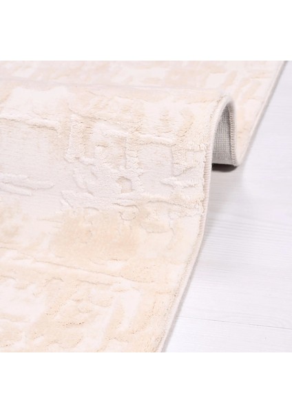 Clemente Modern Bej Viskon ve Akrilik Pamuk Tabanlı Makine Halısı indirimleri