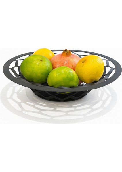 Modern ve Estetik Görünümlü Siyah Metal Premium Meyvelik,sebzelik,sunumluk