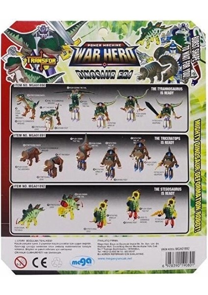 Robota Dönüşen Savaşçı Dinozor Stegosaurus fiyatları