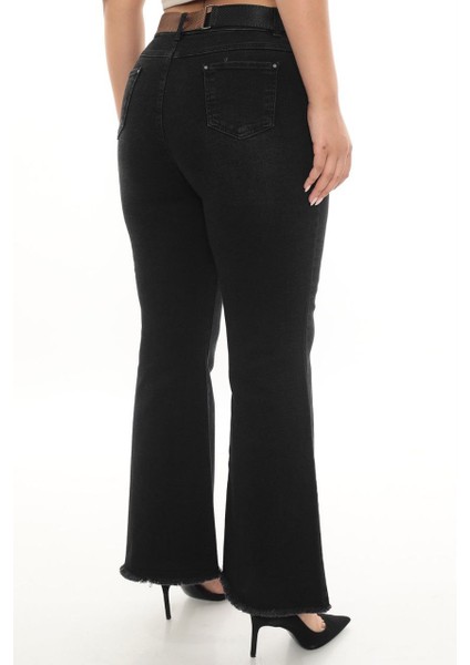 Büyük Beden Kadın Ispanyol Paça Toparlayıcı Yüksek Bel Pantolon fiyatları