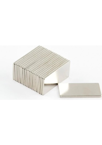 5 Adet 15X10X1.5 mm Köşeli Neodyum Mıknatıs N35 Magnet Dayanıklı Nikel Kaplama ( Lisinya )
