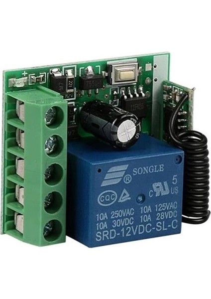 12 Volt - 433 Mhz Tek Kanallı Uzaktan Kumandalı Garaj Kumandası Kopyalama ve Role Devresi fiyatları