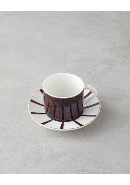 Isolde New Bone China 4 Parça 2 Kişilik Kahve Fincan Takımı 100 ml Kahverengi modelleri