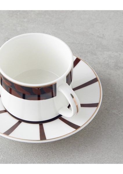 Isolde New Bone China 4 Parça 2 Kişilik Kahve Fincan Takımı 100 ml Kahverengi fırsatları