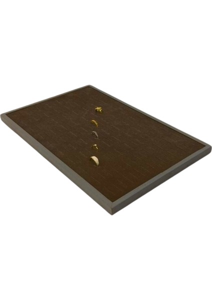 150 Yüzük Kapasiteli Floklu Ahşap Sergi Tablası fiyatları