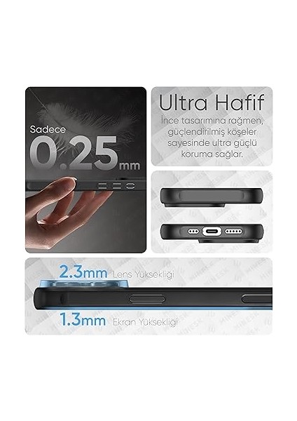 iPhone 13 ile Uyumlu Mattcover Serisi Arkası Mat Polikarbonat Kenarları Silikon ve Köşeleri Güçlendirilmiş Kamera Korumalı Ince Silikon Kılıf (Düz, 13) fırsatları