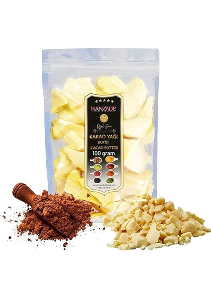 Bitkisel Yenilebilir Saf Katı Kakao Yağı 100 gr