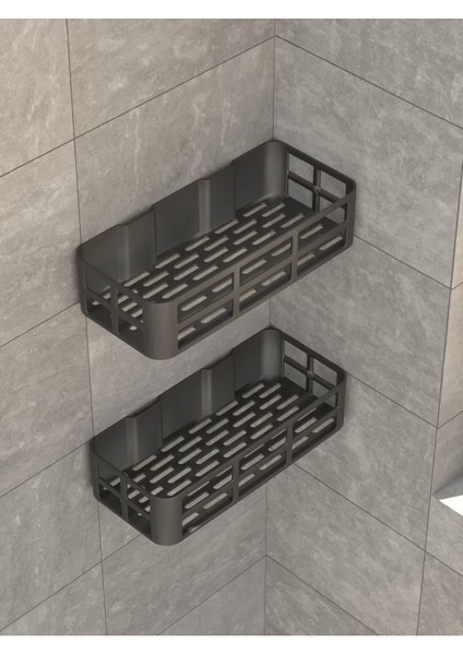 3 Lü Banyo Düzenleyici Organizer Şampuanlık Havlupan Askısı Havluluk Siyah Banyo Duş Mutfak Rafı fiyatları