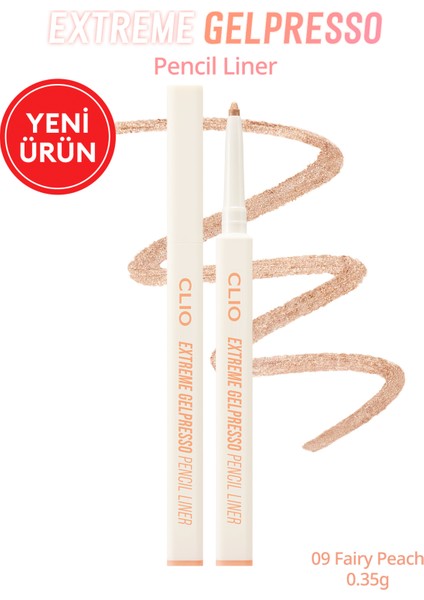 Suya Dayanıklı, Gün Boyu Kalıcı Kalem Eyeliner Clıo Extreme Gelpresso Pencil Liner (09 Fairy Peach)