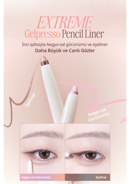 Suya Dayanıklı, Gün Boyu Kalıcı Kalem Eyeliner Clıo Extreme Gelpresso Pencil Liner (09 Fairy Peach) indirimleri