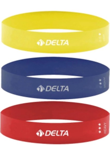 Latex 3'lü Aerobik Pilates Direnç Egzersiz Bandı Squat Çalışma Lastiği (Uç Kısmı Kapalı)