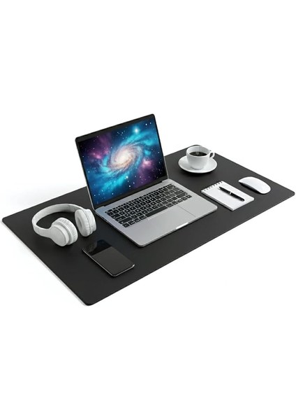 Xl Deri Mouse Pad,ofis,masa Matı Sümen,konforlu Mouse Pad,çift Yönlü (Siyah)