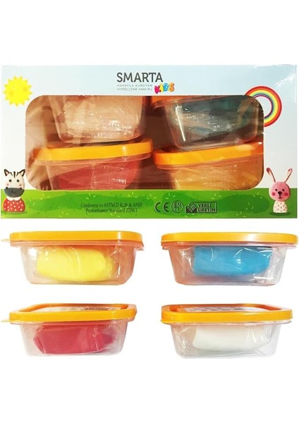 Kids Hava Ile Kuruyan Modelleme Hamuru 4 Lü Set